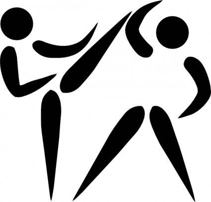 Olympic Sports Taekwondo Pictogram Clip Art