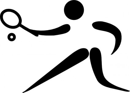 Olympischer Sport-Tennis-Piktogramm-ClipArt-Grafik