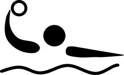 الرياضات الأولمبية كرة الماء الرسم التخطيطي قصاصة فنية