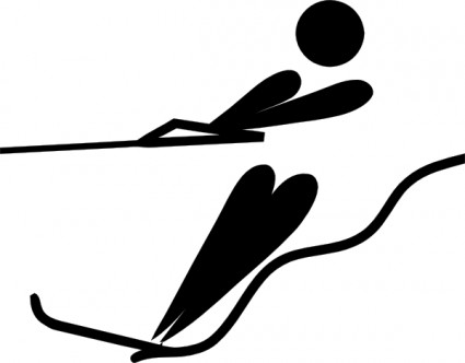 Olimpiady sportowe narty wodne piktogram clipart