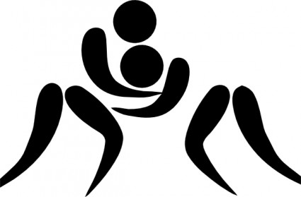 奥林匹克运动搏斗的象形图剪贴画