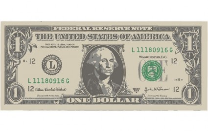 一个美国美元的钞票