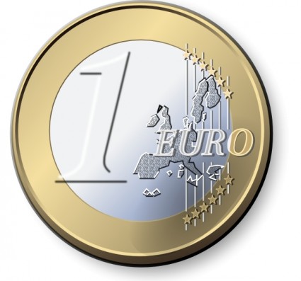 satu euro koin clip art