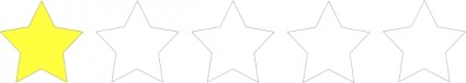 clip art de una calificación de estrellas
