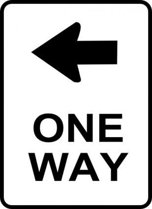 sinal de tráfego de sentido único clip-art