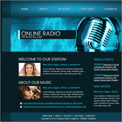 template online radio