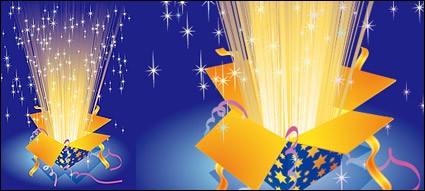 打开矢量材料礼品