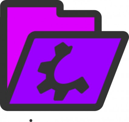 Buka folder violet ikon clip art