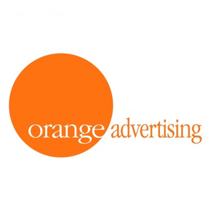 オレンジ色の広告
