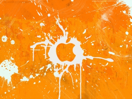 Orange Apple Splash Wallpaper Apple-Computern