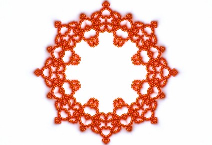 étoile de perles orange