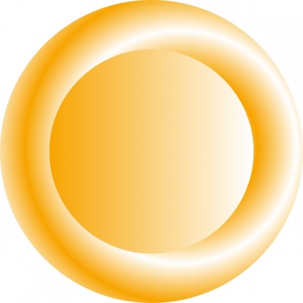 clipart botão circular laranja