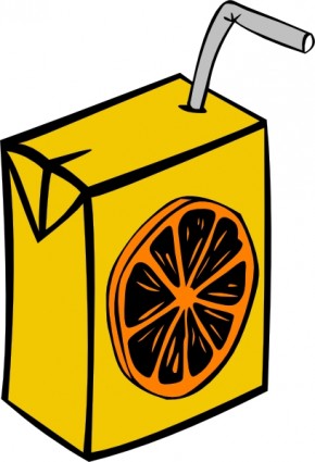 عصير البرتقال مربع قصاصة فنية