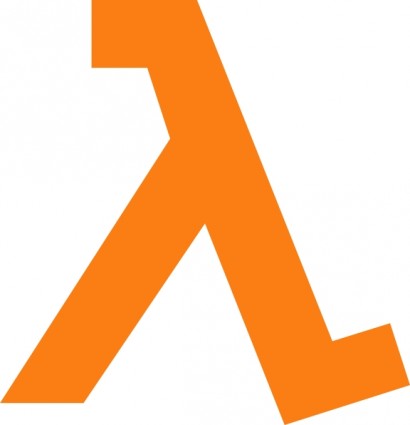 clip-art lambda laranja