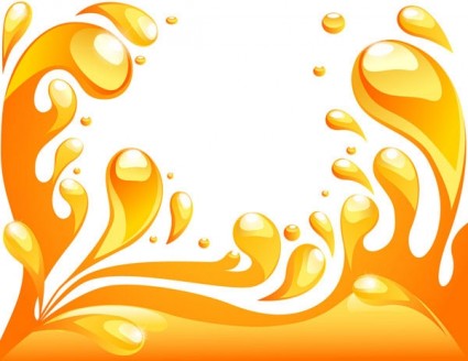 vector de fondo líquido naranja