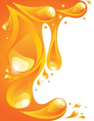 オレンジ色の液体の背景のベクトル