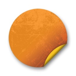 شارات ملصق برتقالي