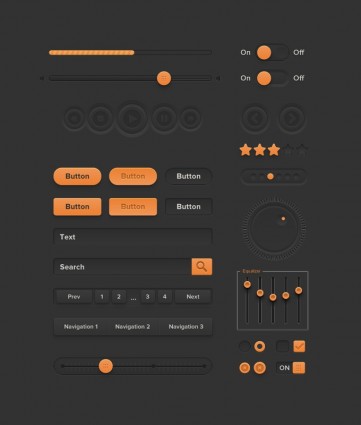 kit di interfaccia utente arancione