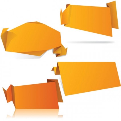 Origami decorativos gráficos vetoriais