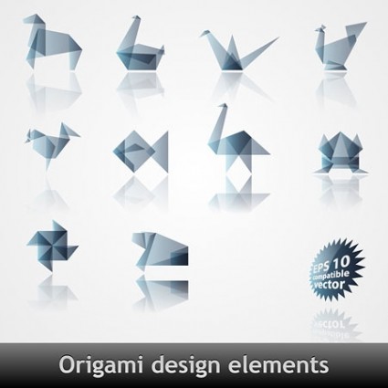Origami-Effekt-Muster-Vektor