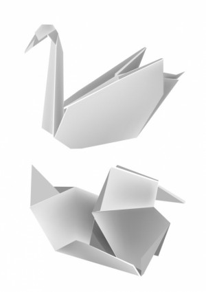 vettore di origami