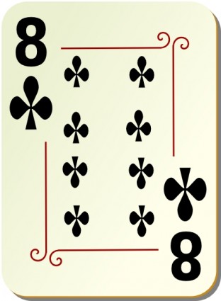 Ornamental Deck Of Clubs Clip Art