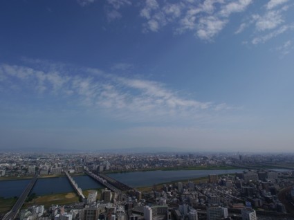 fiume yodo cielo di Osaka