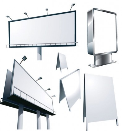 reklamy zewnętrznej z podświetleniem tablicy modelu wektor