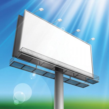 reklamy zewnętrznej z podświetleniem tablicy modelu wektor