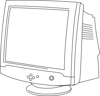 contorno computador monitor clip-art