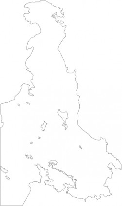 Outline Map Of Victoria Bc Canada Saanich Peninsula Clip Art