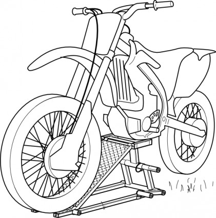 مخطط دراجة نارية رفع قصاصة فنية