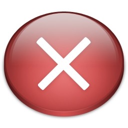Oval Red Close Button