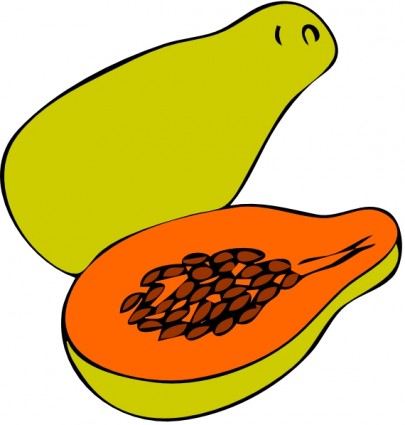 clipart de papaye
