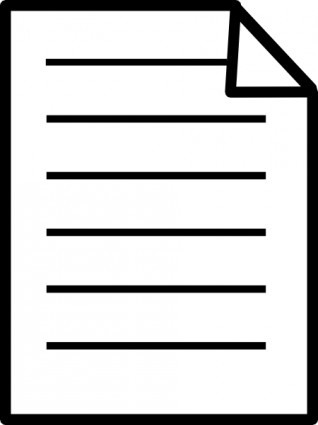 Papier-Dokument Text vorne ClipArt