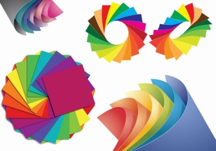 Papier in verschiedenen Farben-Vektorgrafik