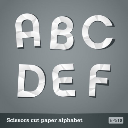 PaperCut Buchstaben Vektor