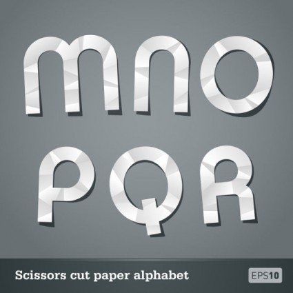 Letras de PaperCut vector
