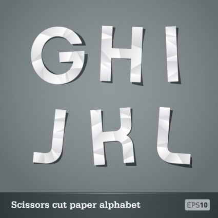 PaperCut Buchstaben Vektor