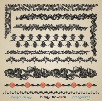 papercut 風格的古典花紋向量