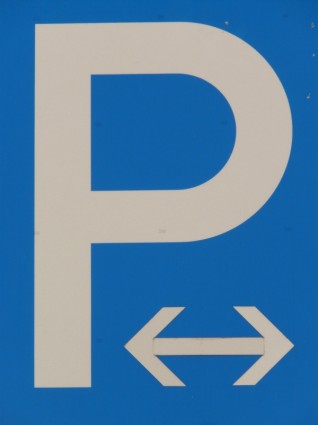 tanda lalu lintas taman parkir