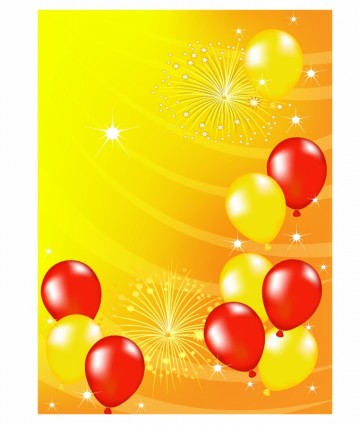 balões de festa amarelos