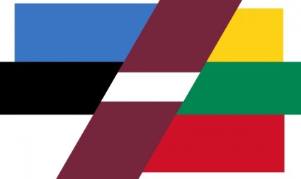 drapeau de la mosaïque des images de pays baltes