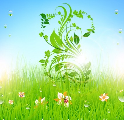 Pattern Of Green Grass Vector
