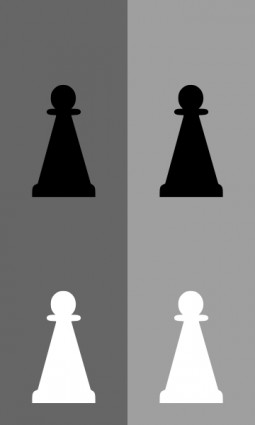 Peón chess set clip art