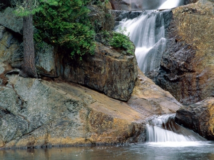 ruhigen Gewässern Wallpaper Wasserfälle nature