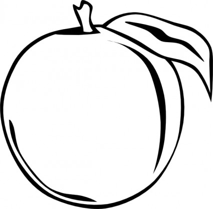 clip art de manzana durazno