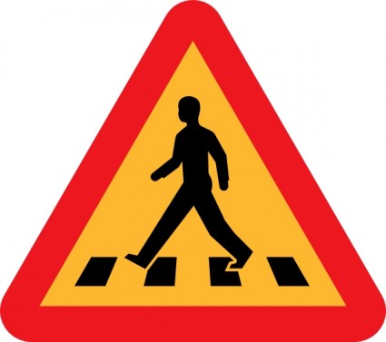 Fußgängerüberweg Zeichen ClipArts