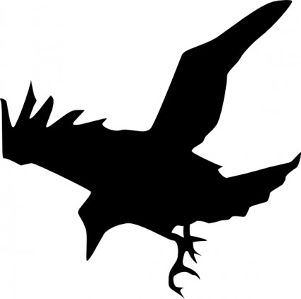 Ciscai corvo voando baixo clip-art