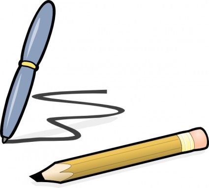 image clipart stylo crayon